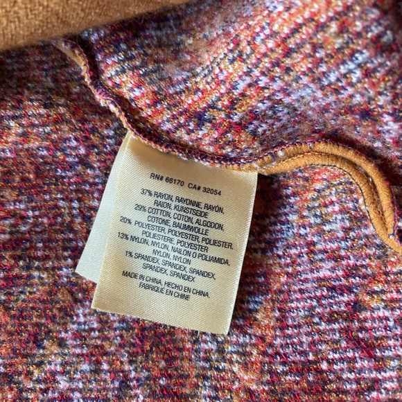 Moth Anthropologie Women’s Paisley Intarsia Blazer - Picture 3 of 4